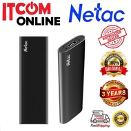 NETAC Z SLIM 250GB 500GB 1TB USB3.2 TYPE-C EXTERNAL SSD (550MB/S) BLK