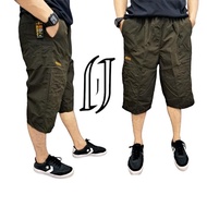 Men's Cargo Shorts 7/s8 Below the Knee L Fit Xl Plain Pockets