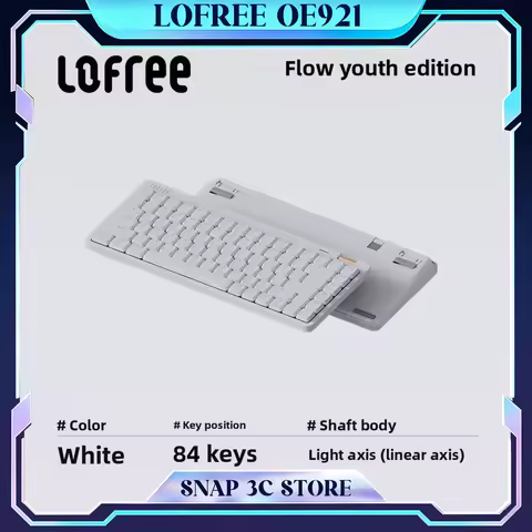 Lofree Flow Lite Low Profile Mechanical Keyboard Wireless Bluetooth Gasket Mount Hot Swap Quiet Typi