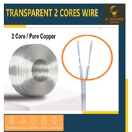 2 Core Transparent Parallel Electric Wire / Transparent Flat Wire / Parallel Wire for lighting