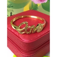 Gelang Tangan Bangle Love Emas Suasa 375/18K