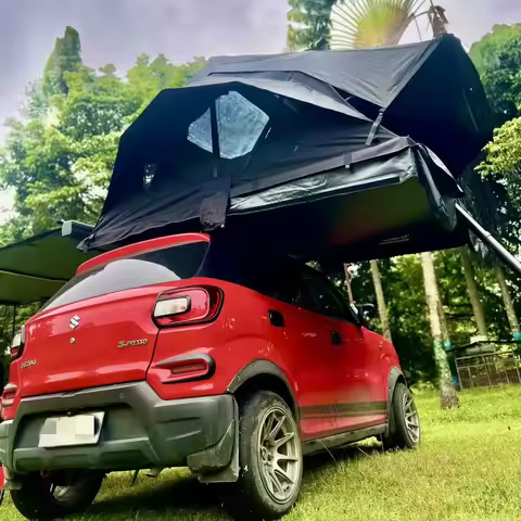 Factory Price Foldable 4x4 Vehicle Rooftop Tent Soft Shell Car Roof Top Tent Waterproof Outdoor Camp