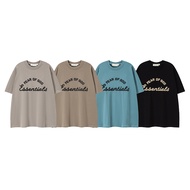 FOG FG Summer Short Sleeves Men Women Black Blue Camel Tshirt Coat Printing Oversize O-Neck Cotton