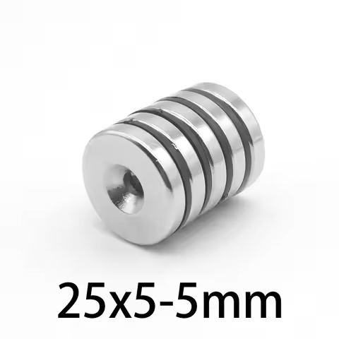 25x5-5mm Round Magnets 25x5-5mm Strong Powerful Magnetic for Fridge,DIY,Building,Scientific,Craft,Ed