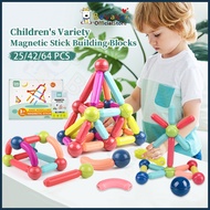 BEVAVAR 64PCS Kids Magnetic Stick Balls Building Toy Blocks With Storage Box Kids DIY Construction S