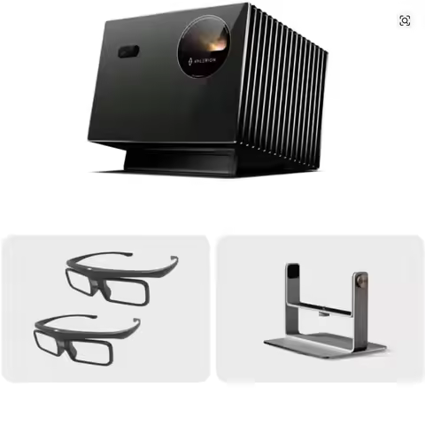NEW VisionMaster Pro2 Triple Laser Projector 4K - with 3D Glasses and Gimbal Stand