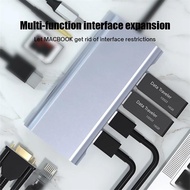 NEW 11 IN 1 HUB Adaptor USB C Type C To VGA HDMI RJ45 PD TF SD Card 4 USB Ports Distributed Interfac