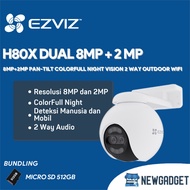 EZVIZ H80X-DUAL-10MP 8MP+2MP PAN-TILT COLORFULL NIGHT VISION 2 WAY OUTDOOR WIFI FREE MICRO SD 512GB