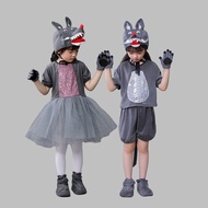 Children Animal Costume Big Gray Wolf Performance Costume Kindergarten Wolf Performance Costume Big 