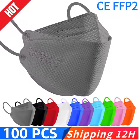 Fish Mask KN95 Mascarillas FPP2 Adult Morandi FFP2mask 4 Layer FFPP2 Approved Face Masks FFP2 Respir