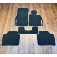 BMW F30 Floor Mat Car Carpet M Performance Blue Line F30 3 Series Karpet OEM Blue Line Velcro Magic 