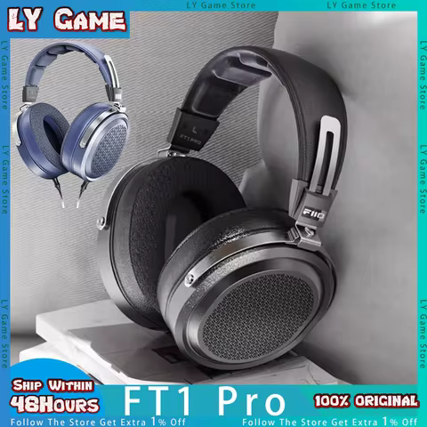 Fiio FT1 Pro Wired Headphones Blue And Black Diaphragm Earphones 3.5mm/4.4mm Interchangeable And Adj