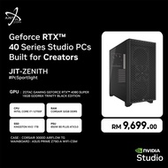 JUSTIT Geforce RTX 40 Series Studio PCs Built for Creators PC Package (RTX4080 SUPER / RTX4070 TI SU