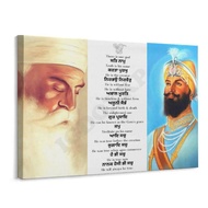 Religious Posters Guru Nanak and Guru Gobind Sikh Prayer Murmanta Posters Canvas Painting Posters an