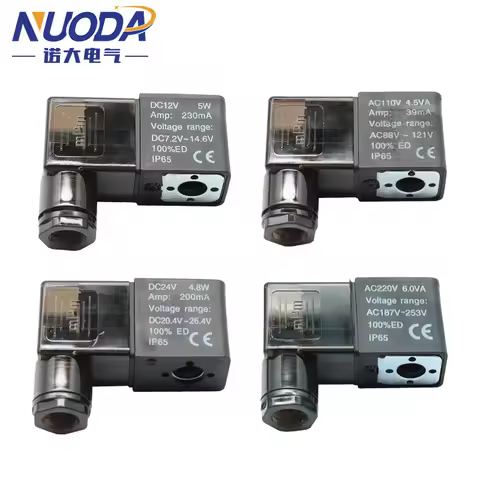 DC12V DC24V AC110V AC220V Solenoid Valves Coil with LED for Solenoid Valve 2V025 3V210 4V210 4V220 4