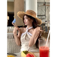 cute hat woman cap woman Seaside Photo Vacation Style Straw Hat Female Summer Beach Sunshade Sun Hat