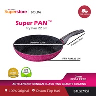 Bolde Super Pan Fry Pan 22CM - Black Pink