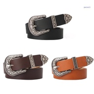 【SUIT*】 Female Waist Belt Teens Cowgirl Engrave Metal Buckle Belt Clothing Accessories