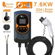 feyree EV Charger GB/T Socket EVSE Wallbox 32A 22KW 3Phase 16A 11KW Electric Vehicle APP Control Cha