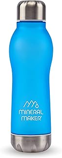 MINERAL MAKER Magnesium Upgrade Alkaline Ion Mineral Water Bottle- 99.9% Pure Natural pH Water BPA Free Tritan Tumbler Coffee Sport Travel Office Outdoor Activities 500ml/16.90Oz (AQUA)