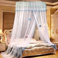 Bed Canopy Round Lace Dome Princess Bed Canopy Netting Mosquito Net Spacious Canopy Insect Repellent Netting Insect for Single To King Size Beds Hammocks Cribs-H (Color : F)