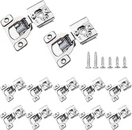 10 Pack 1/2" Overlay Soft Close Cabinet Hinge, Kitchen Cabinet Hinge 3D Adjustment 105 Degree, with Screws, Nickel Plated Bathroom Cabinet Door Hinges