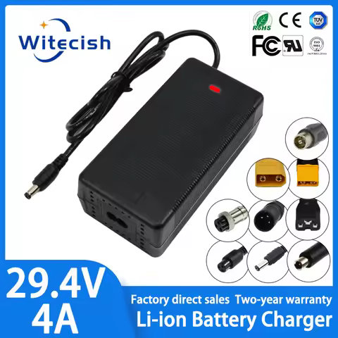 29.4V Charger 4A Lithium Battery Wheelchair Fast Charger For 24V 7Series Li-ion battery pack Lithium