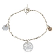 【二手】愛馬仕 Ex-Libris PM 手鐲，腕圍 15.5 厘米，925 純銀，18K 玫瑰金 (KPG)