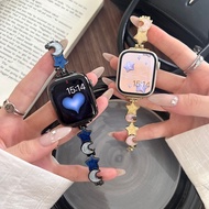 【✨Sopt】Slim Star Moon Glitter Gold Strap Women/app-le iwatch10 Premium Fashion Strap S9/8