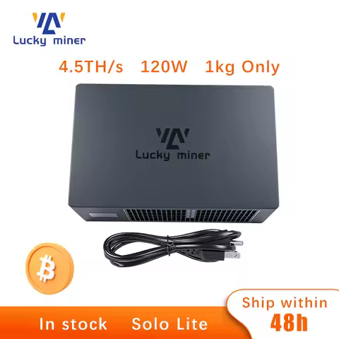 New Lucky Miner LV08 4.2TH/s Asic Chip Silent Bitcoin Solo Mini Miner Support SHA256 BTC BCH BSV DGB
