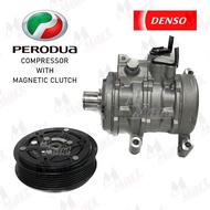 Perodua Myvi 2018 1.3cc (6PK) Air Cond Compressor With Magnetic Clutch Or Compressor Only (Denso)