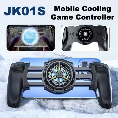 JK01S Semiconductor Mobile Phone Radiator Gamepad Controller 2 IN 1 Game Cooler Handle for IOS Andro