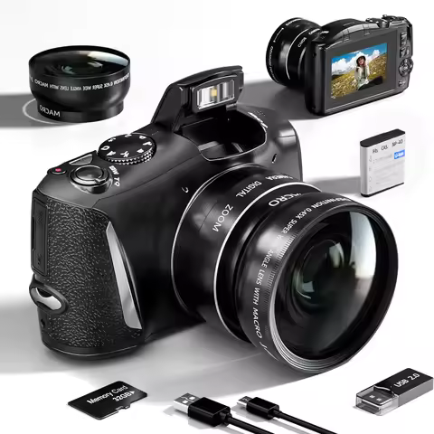 NBD 4K Digital Camera Ultra 48MP Camera Vlogging Camera with Wide Angle Lens 16X Digital Zoom 3.0 In
