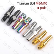 Tgou Titanium Bolt V Brake Base Post M8/M10 Pitch 1.25mm Titanium MTB BMX Ti Stud Post Bolt Bike Service Parts 1pair