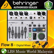 Behringer FLOW 8 Channel Digital Mixer and 10 X 2 USB Audio Interface with Bluetooth and Remote Cont