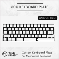 [READY STOCK] 60% Tofu 60 FR4 / POM / CARBON FIBER / BRASS / ALUMINIUM Plate for Mechanical Keyboard