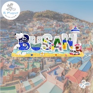 [AVAILABLE] Busan Korean travel Magnet with Korean letters Bi Block souvenir refrigerator stickers