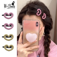 We Flower 1PC Korean Colorful Hollow Heart Hair Bang Clips for Women Kids Fashion Hairpin Bobby Pin Hair Styling Accessories