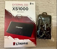 99.99% 新 （只開機，同全新一樣）原裝正貨 Kingston XS1000 2TB (4年保養） (每秒傳輸1050mb, 超快）原價$1088