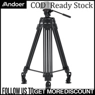 Andoer Professional Video Tripod System-67 Inch Professional Heavy Duty Aluminum Tripod with Detacha
