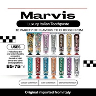 Marvis Whitening Anti-Tartar Toothpaste From Italy 75/85ml (Cinnamon Mint / Amarelli Licorice / Aqua