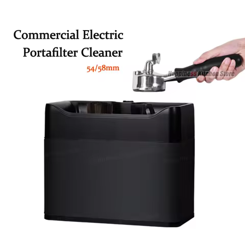 58mm Electric Coffee Portafilter Cleaner Automatic Filter Cleaner For 58mm Portafilter Black housing