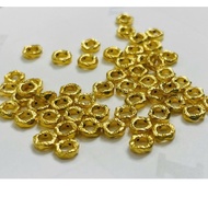 6mm Ring Charm - solid twisted rope - 24carat Gold - Au 9999 - durable and sturdy - Miss charm 2025