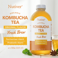 NUTIVER Organic Kombucha Tea | Teh Kombucha | Fermentasi Alami | Probiotik Alami | Original Flavour 