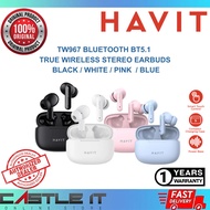 Havit TW967 BLACK / WHITE / BLUE / PINK Bluetooth BT5.1True Wireless Stereo Earbuds