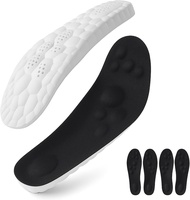 InsoleX, 2 Pairs of Footstr Insoles Kids Youth with Arch Support, 4D Elastic Comfort Memory Massage 