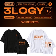 CNBLUE2026 Tour Concert 3LOGY Same Style Men's and Women's Summer Short sleeved T-shirt Cotton Suppo