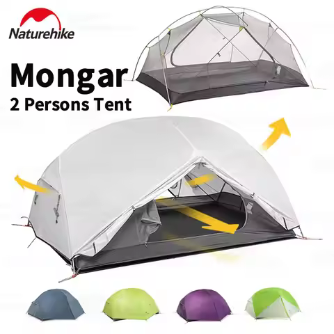 Naturehike Mongar 2 People Tent Outdoor 15D/20D Nylon Professional Waterproof Camping Ultralight Por