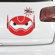 Baymax big hero car cutting Sticker. Keep your distance. Cool car Sticker color