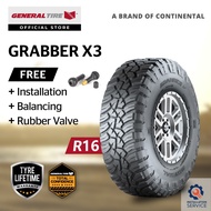 General Tire Grabber X3 R16 LT265/70 LT285/75 (with installation)